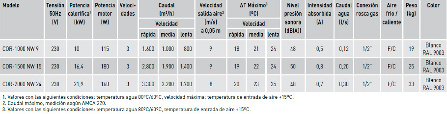 Características técnicas