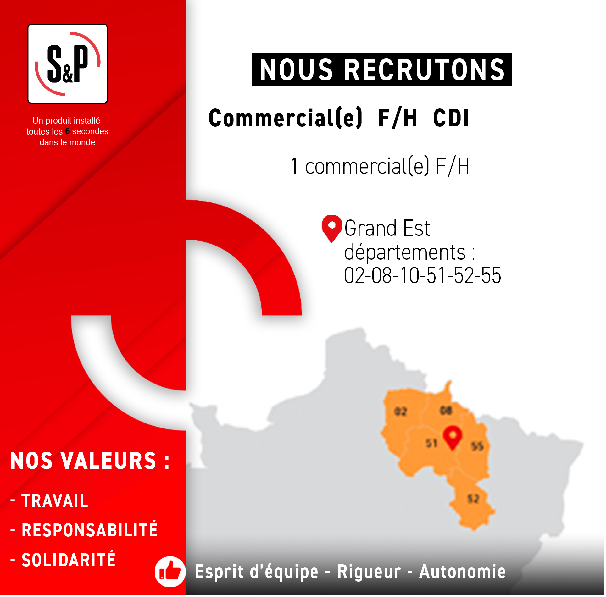 Recrutement Commercial grand est